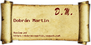 Dobrán Martin névjegykártya