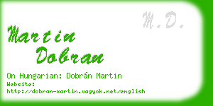 martin dobran business card