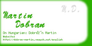 martin dobran business card